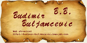 Budimir Buljančević vizit kartica